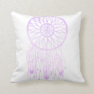 Coussin Aquarelle rêveuse lunatique de lavande de receveu