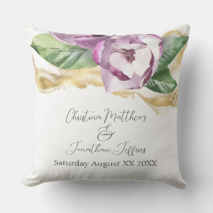 Coussin Aquarelle romantique Magnolia