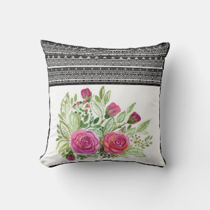 Coussin Aquarelle, rose