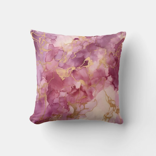 Coussin Aquarelle rose (Recto)