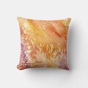 Coussin aquarelle Rose Apricot