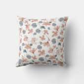 Coussin Aquarelle rose et gris monogramme (Verso)