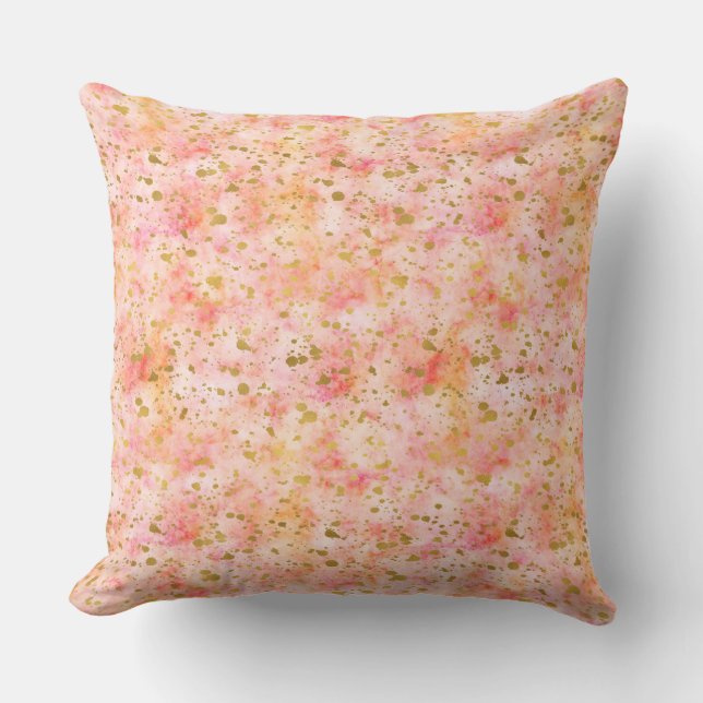 Coussin Aquarelle rose Fille (Recto)