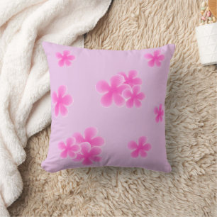 Coussin Aquarelle rose Fleur Fleur Fleur botanique Floral