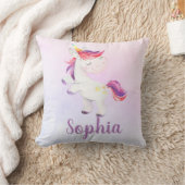 Coussin Aquarelle rose nommée personnalisée par (Couverture)