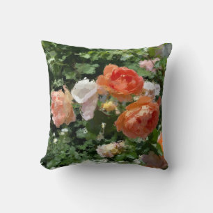 Coussin Aquarelle Rose orange