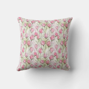 Coussin Aquarelle rose pâle