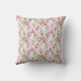 Coussin Aquarelle rose pâle