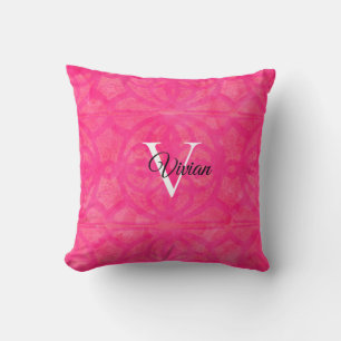 Coussin Aquarelle rose vif Jeu d'oreiller