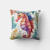 Coussin Aquarelle Seahorse (Recto)