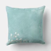 Coussin Aquarelle Snowdrops Mariage Turquoise/cuivre ID726 (Verso)
