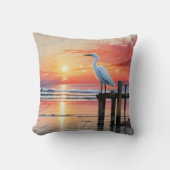 Coussin Aquarelle Soleil Côtier Avec Aiguille (Recto)