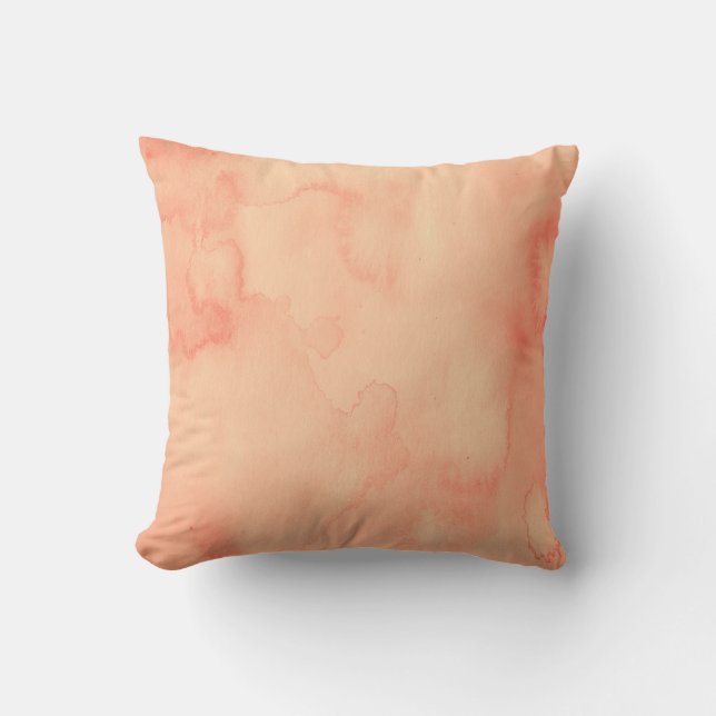 Coussin Aquarelle Sorbet Pêcher (Recto)