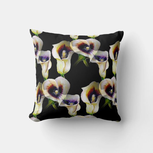 Coussin Aquarelle Sublime Arum Calla Lilies (Recto)