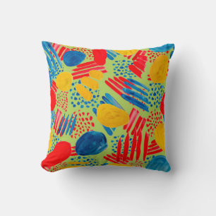 Coussin Aquarelle transparente motif avec simple dessiné à