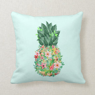 Coussin Aquarelle tropicale à l'ananas