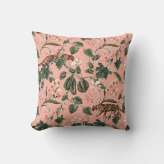 Coussin Aquarelle tropicale exotique motif avec orchidée, 