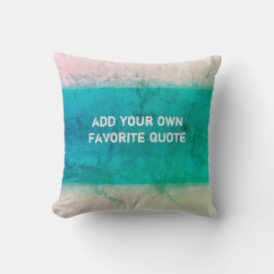 Coussin aquarelle turquoise design ajouter votre devis