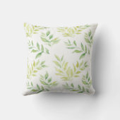 Coussin Aquarelle verdoyante Feuilles botaniques Jeu d'ore (Verso)