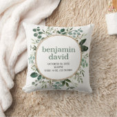 Coussin Aquarelle verdoyante Feuilles de naissance Statist (Couverture)