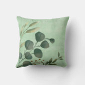 Coussin Aquarelle verdoyante Feuilles de naissance Statist (Verso)