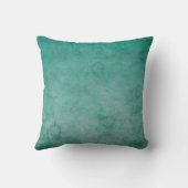 Coussin Aquarelle vert foncé Monogramme personnalisé (Verso)
