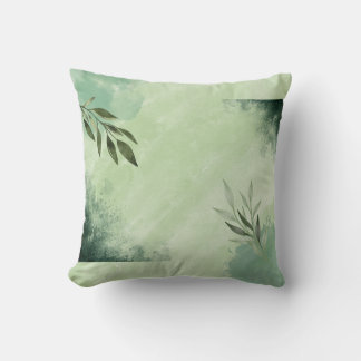 Coussin Aquarelle verte