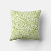 Coussin Aquarelle verte M&Mme NOM Mariage DATE Élégante (Verso)