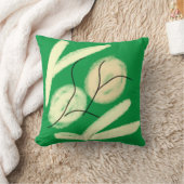 Coussin Aquarelle verte simple abstrait ajouter le logo te (Couverture)