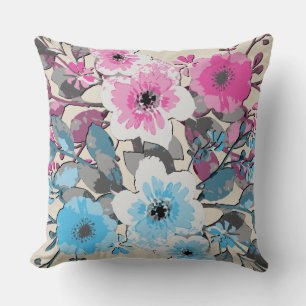 Coussin Aquarelle vintage Motif floral #17
