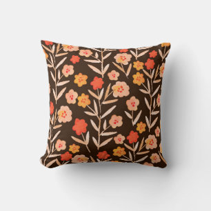 Coussin Aquarelle vintage motif, texture florale avec ha