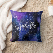 Coussin Aquarelle violet Univers (Couverture)