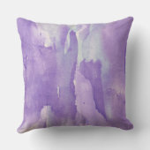 Coussin Aquarelle violette personnalisée de l'État du Mich (Verso)