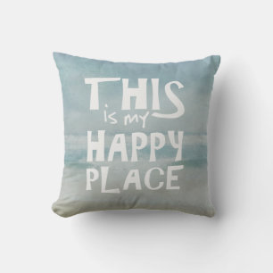 Coussin aquarelle vue océan