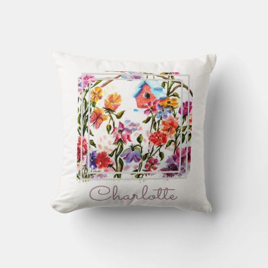 Coussin Aquarelle Whimsical Chic (Recto)