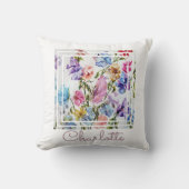 Coussin Aquarelle Whimsical Chic (Recto)