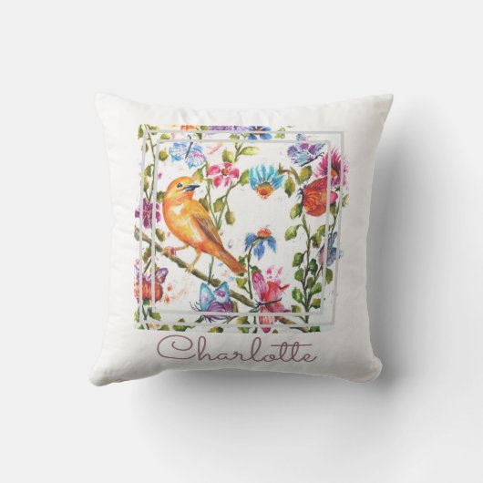Coussin Aquarelle Whimsical Chic (Verso)