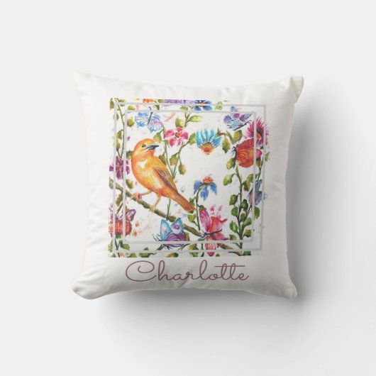 Coussin Aquarelle Whimsical Chic (Recto)