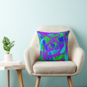 Coussin Aquarelles Peacock Abstraites (Chaise)