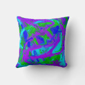 Coussin Aquarelles Peacock Abstraites (Verso)