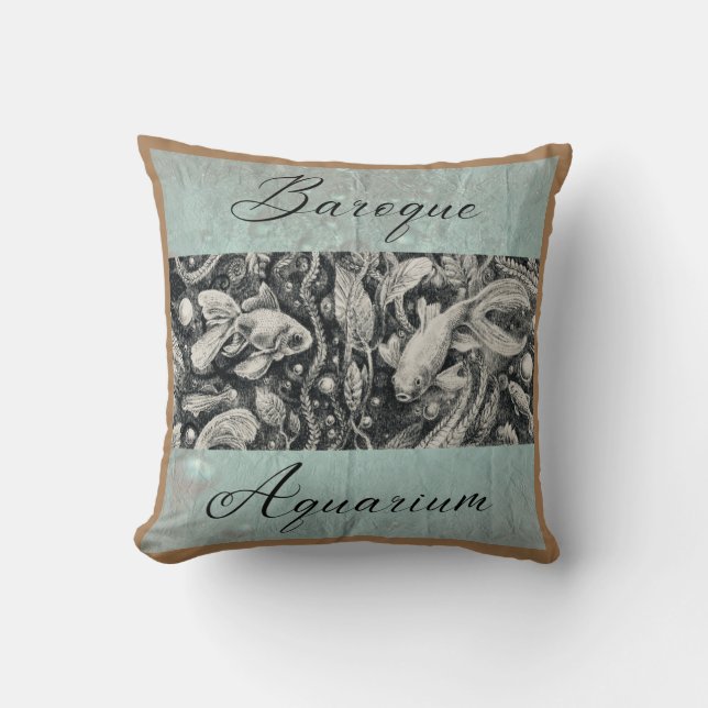 Coussin 'Aquarium baroque' - Cuisine (Recto)