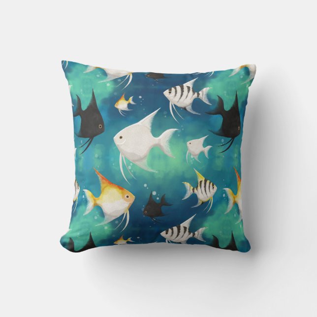 Coussin Aquarium Motif (Recto)