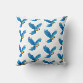 Coussin Ara bleu en vol (Verso)