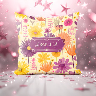 Coussin Arabella en cascade moderne modèle floral