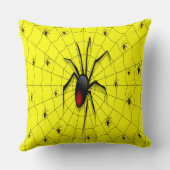 Coussin Araignée et bébés veuves noirs - (Verso)