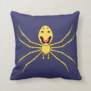Coussin Araignée heureuse de visage de grallator de