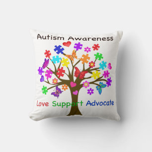 Coussin Arborescence des sensibilisations sur l'autisme