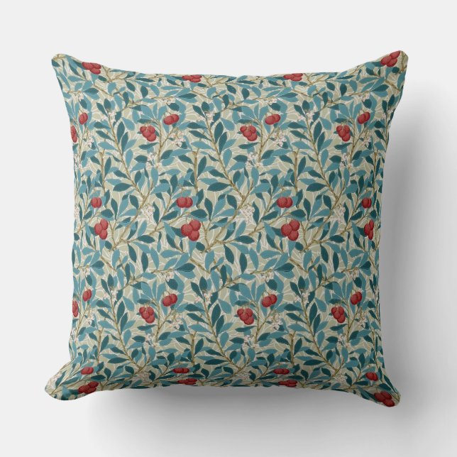 Coussin Arbre à baie rouge, William Morris (Recto)