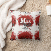 Coussin Arbre à feuilles de coeur rouge (Couverture)