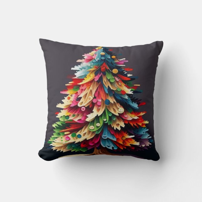 Coussin Arbre Abstrait (Recto)